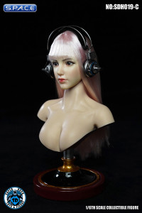 1/6 Scale Iris Head Sculpt with headphone (white hair)