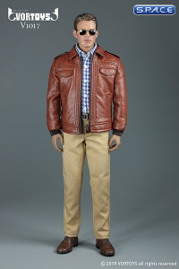 1/6 Scale Mens Retro Leather Suit