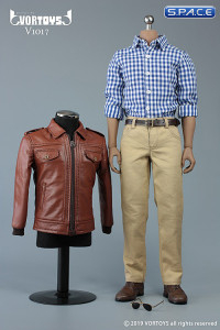 1/6 Scale Mens Retro Leather Suit