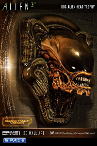 Dog Alien Head Trophy 3D Wall Art - Closed Mouth Version (Alien 3)