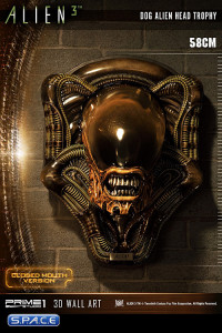 Dog Alien Head Trophy 3D Wall Art - Closed Mouth Version (Alien 3)