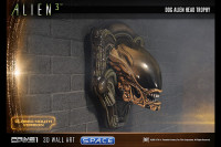 Dog Alien Head Trophy 3D Wall Art - Closed Mouth Version (Alien 3)