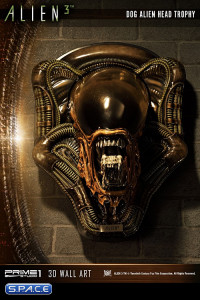 Dog Alien Head Trophy 3D Wall Art - Open Mouth Version (Alien 3)