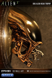 Dog Alien Head Trophy 3D Wall Art - Open Mouth Version (Alien 3)