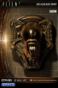 Dog Alien Head Trophy 3D Wall Art - Open Mouth Version (Alien 3)