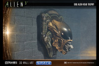 Dog Alien Head Trophy 3D Wall Art - Open Mouth Version (Alien 3)