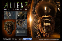 Dog Alien Head Trophy 3D Wall Art - Open Mouth Version (Alien 3)