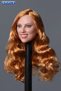 1/6 Scale Scarlett Head Sculpt (strawberry blonde long curly hair)