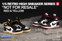 1/6 Scale yellow Retro High Sneaker