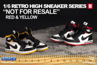 1/6 Scale yellow Retro High Sneaker