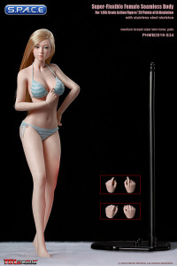 1/6 Scale female super-flexible seamless pale Body with medium breast with head sculpt