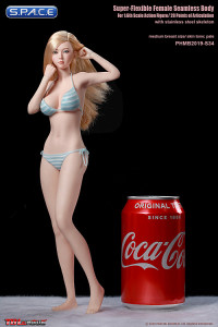 1/6 Scale female super-flexible seamless pale Body with medium breast with head sculpt