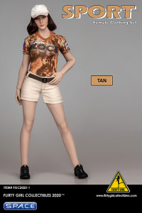 1/6 Scale Female Clothing Set with shorts (tan)