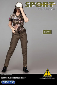 1/6 Scale Female Clothing Set with cargopants (green)