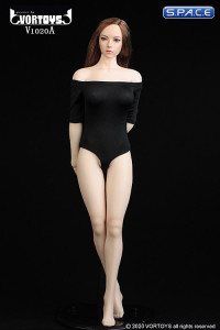 1/6 Scale shoulder-free body with pencil skirt (black)