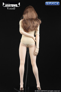 1/6 Scale shoulder-free body with pencil skirt (beige/black)