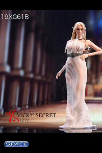 1/6 Scale backless Evening Dress (champagne color)