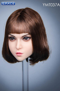 1/6 Scale Lena Head Sculpt (dark brown hair)