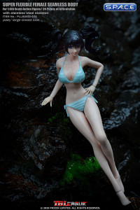 1/6 Scale female super-flexible seamless pale Body with large breast and head sculpt