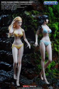 1/6 Scale female super-flexible seamless pale Body with large breast and head sculpt