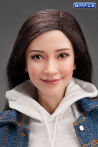 1/6 Scale Female Medium Breast Body with Asian youthful Beauty Head Sculpt (straight brown hair)