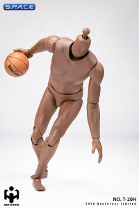 1/6 Scale male super-flexible Afro American Basketball Players Body with Head connector