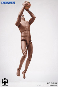 1/6 Scale male super-flexible Afro American Basketball Players Body with modelled neck