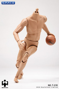 1/6 Scale male super-flexible Caucasian Basketball Players Body with modelled neck