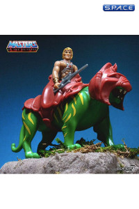 Bundle of 2: Panthor & Battle Cat ReAction Figures (Masters of the Universe)