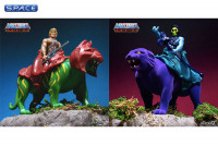 Bundle of 2: Panthor & Battle Cat ReAction Figures (Masters of the Universe)