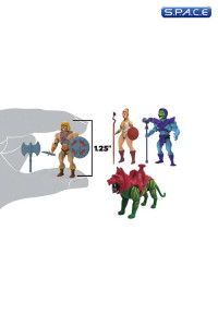 Set of 4: MOTU Wave 1 Worlds Smallest Micro Action Figures (Masters of the Universe)