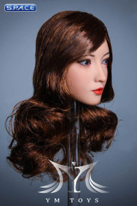 1/6 Scale Aoi Head Sculpt (long brown curly hair)