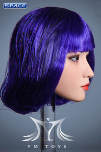 1/6 Scale Aoi Head Sculpt (purple hair)