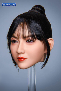1/6 Scale Saki Head Sculpt (black hair with Messy Bun)