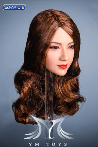 1/6 Scale Saki Head Sculpt (long brown curly hair)