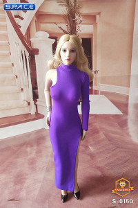 1/6 Scale One-Shoulder Evening Dress (purple)