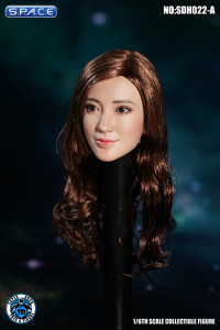 1/6 Scale Misaki Head Sculpt (long curly brown hair)