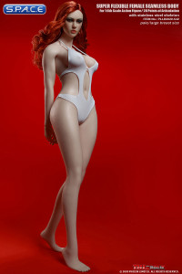 1/6 Scale female super-flexible seamless pale Body with large breast and head sculpt