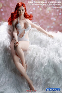 1/6 Scale female super-flexible seamless pale Body with large breast and head sculpt