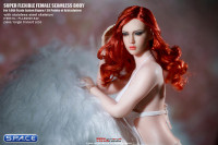 1/6 Scale female super-flexible seamless pale Body with large breast and head sculpt