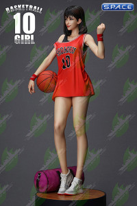 Basketball Girl with red jersey Statue