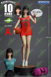 Basketball Girl with red jersey Statue