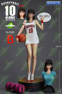 Basketball Girl with white jersey Statue