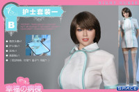 1/6 Scale Night Nurse Character Set with short hair head sculpt