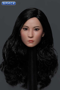1/6 Scale Alexandra Head Sculpt (long black curly hair)