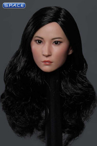 1/6 Scale Alexandra Head Sculpt (long black curly hair)