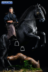 1/12 Scale rising Hanoverian Warmblood Horse (black)