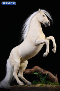 1/12 Scale rising Hanoverian Warmblood Horse (white)