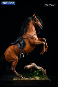 1/12 Scale rising Hanoverian Warmblood Horse (brown)