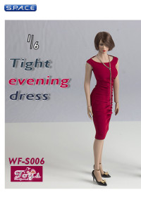 1/6 Scale Tight Evening Dress (red)